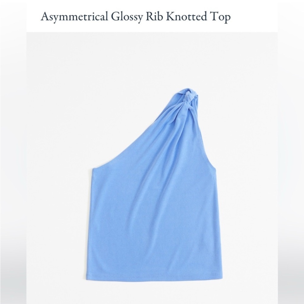 Abercrombie Asymmetrical Glossy Rib Knotted Top